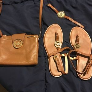 Lot of 3 Michael Kors- Shoes, Crossbody & Watch